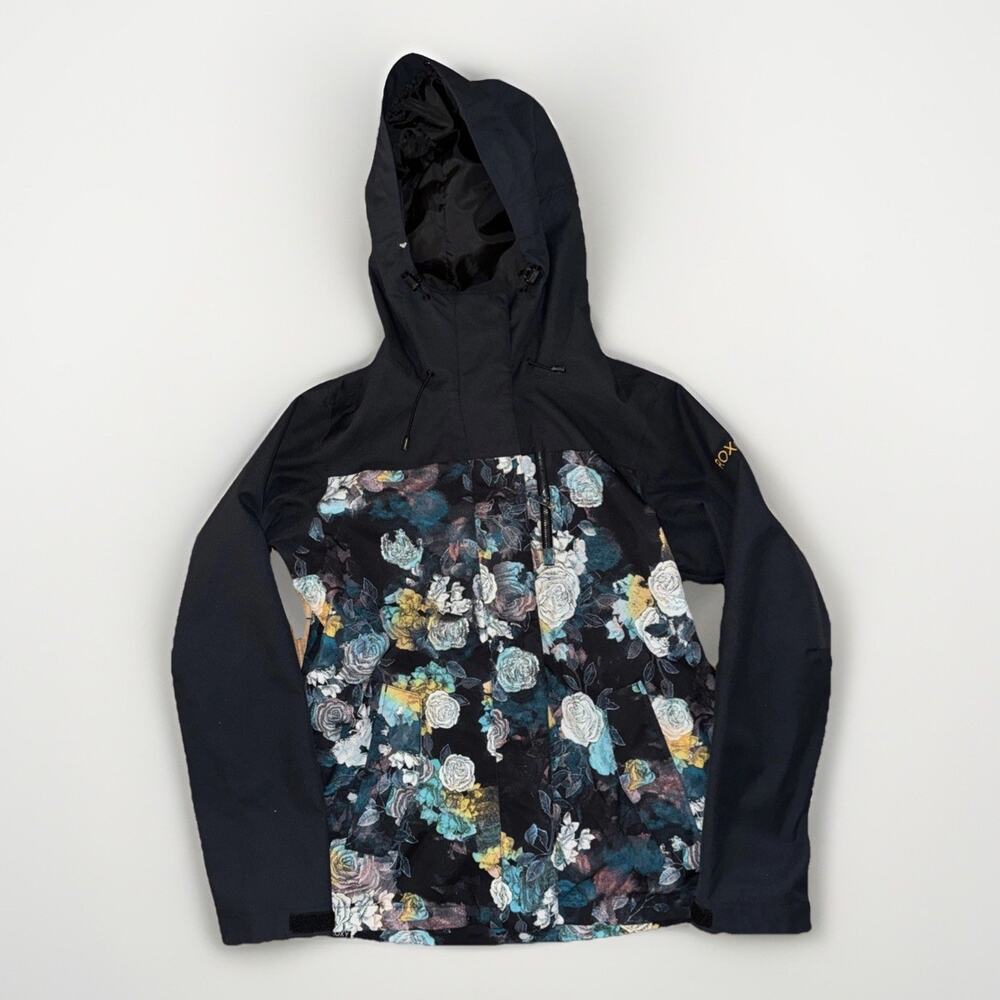 Roxy Dry Flight Jacket Floral Print Medium 10K Black
